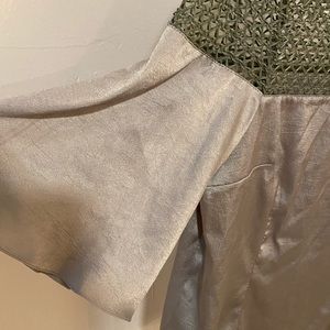 Silver blouse, purchased in Europe.